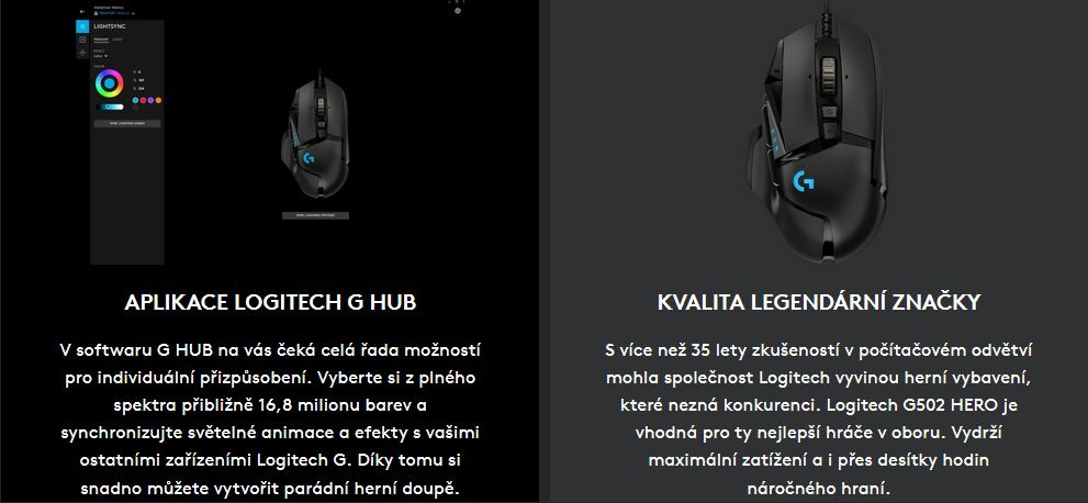 NOVÁ myš Logitech G502 Hero - 5