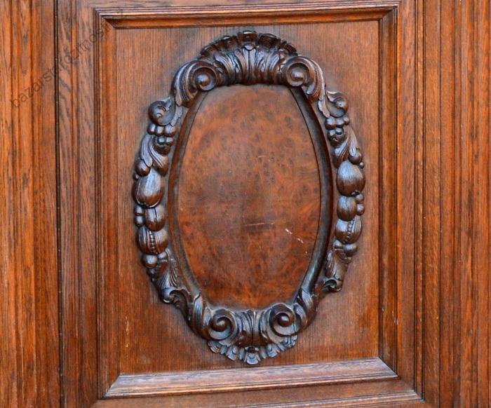 Secesní sekretář Gerstel s krásnou řezbou - 5