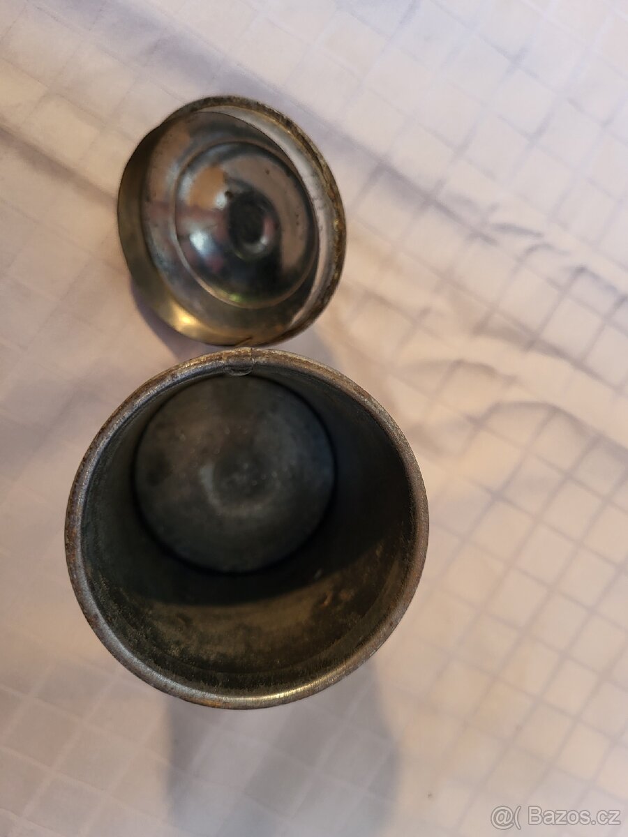 Staré plechové dózy, krabičky na čaj 2 ks EXCELSIOR - NIKL - 5