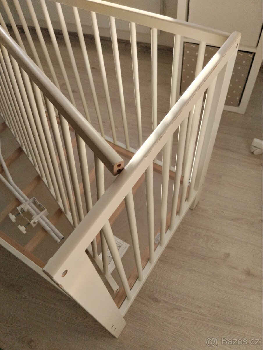 SLEVA Dětská postýlka IKEA Sniglar , matrace,další - 5