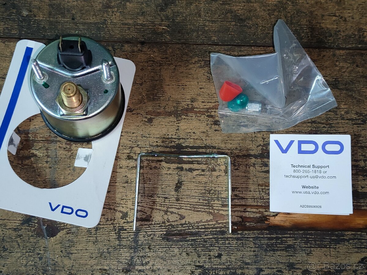 Nový VDO Vacuum meter 52mm - měřič podtlaku v sání - 5