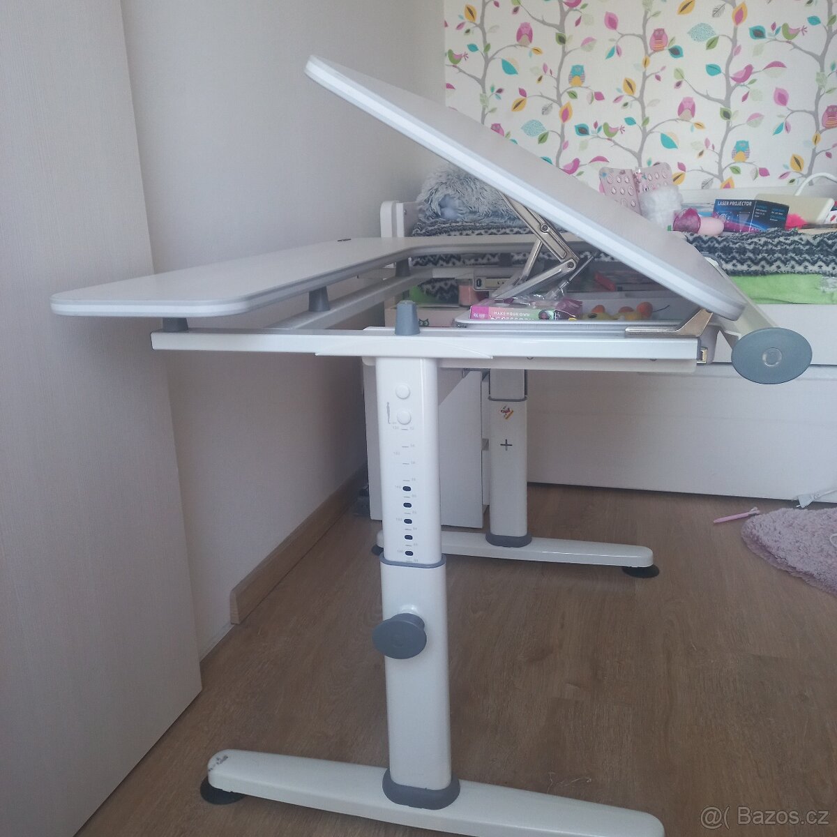 rostoucí stůl + židle - dekor bílý cedr - 5