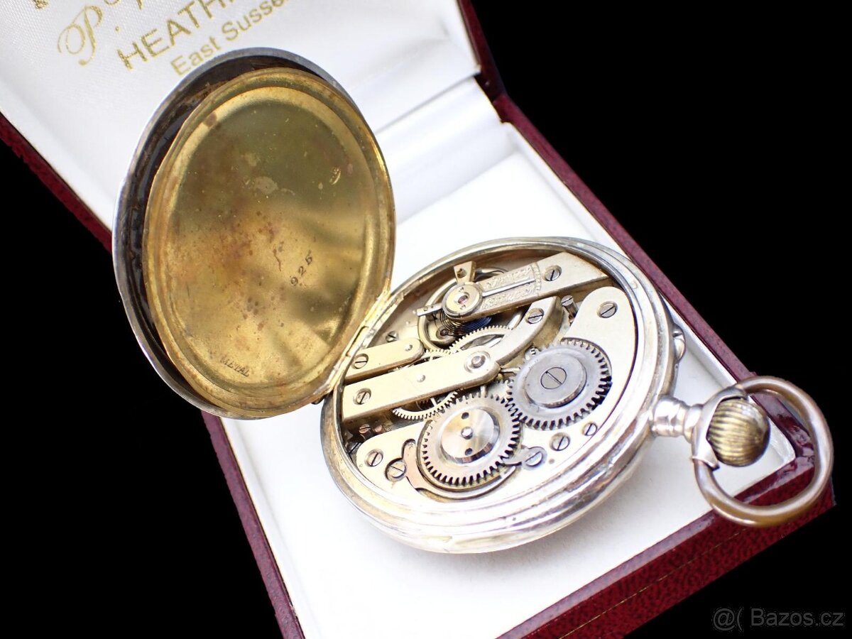 Švýcarské stříbrné kapesní hodinky - 5