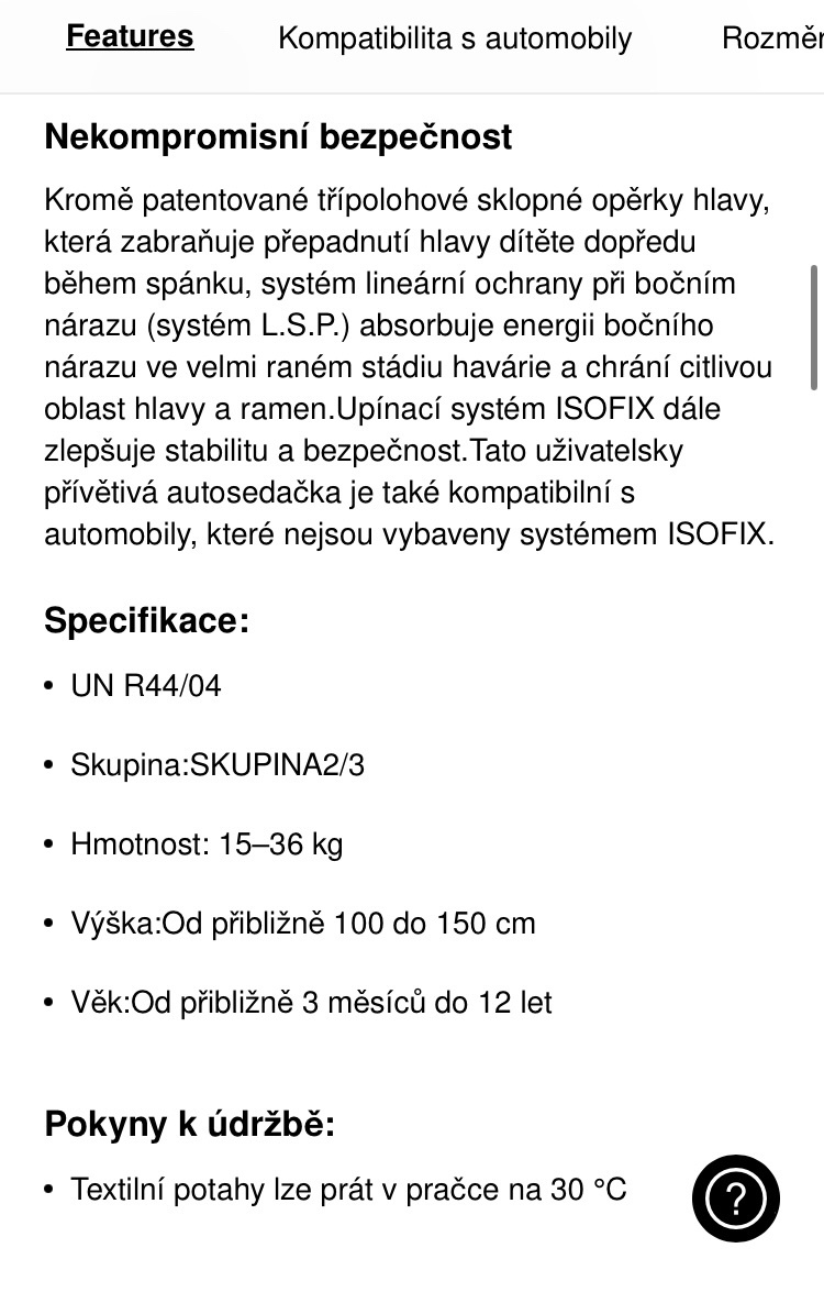Autosedačka Cybex Solution X-FIX, ECE R 44/04 - 5