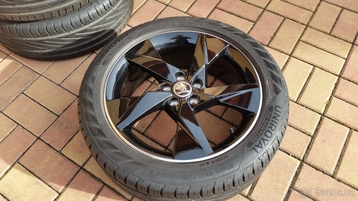 ALU kola ŠKODA SCALA 5x100 R17 letní sada 205/50 r17 NOVÉ - 5