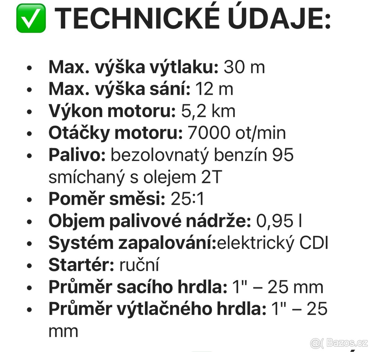 Prodám benzínové čerpadlo na vodu - 5