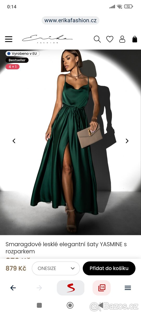 Šaty zelené vel.ONESIZE - 5