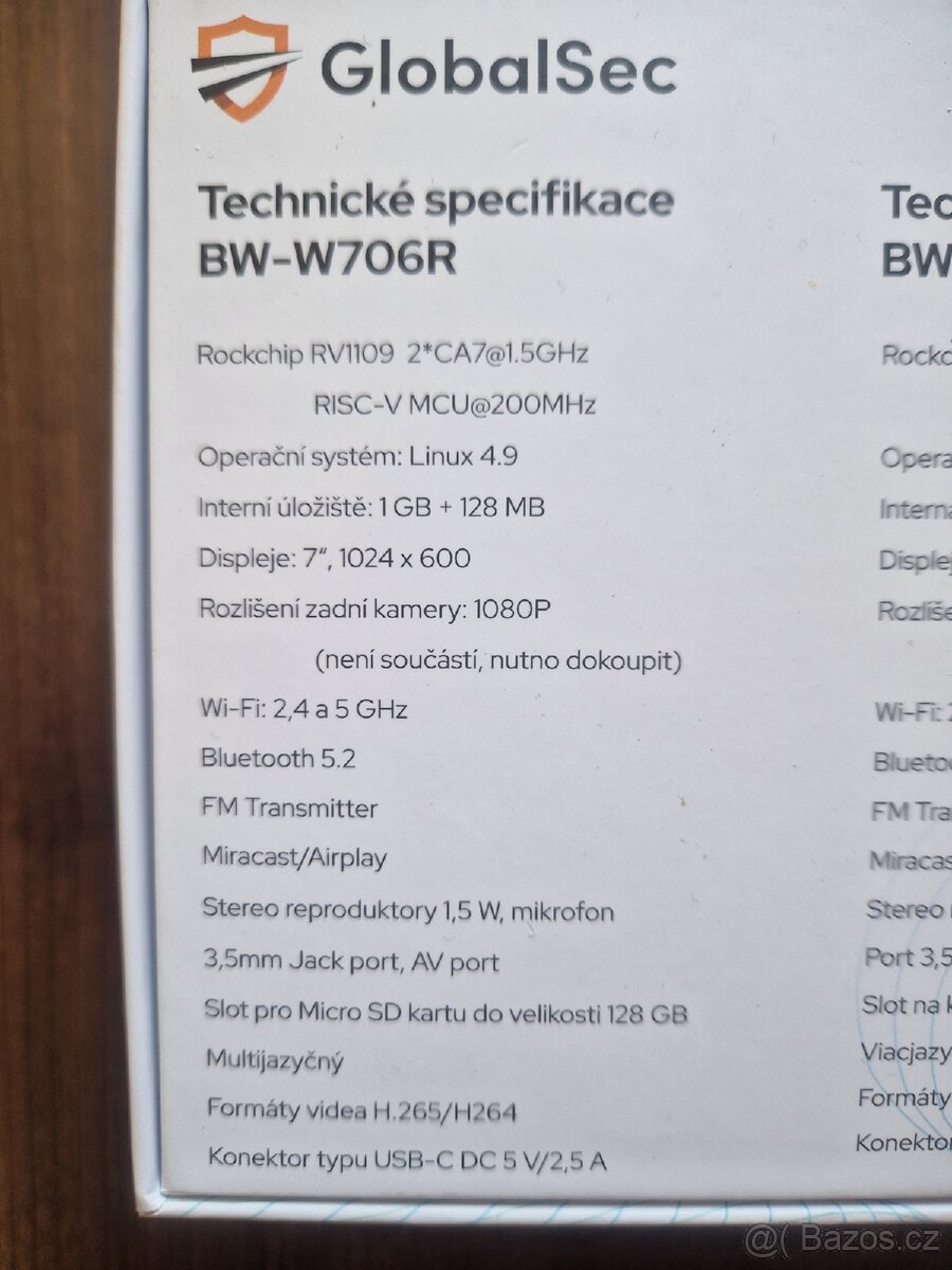 Monitor do auta Symfony W706 - Carplay Android Auto - 5