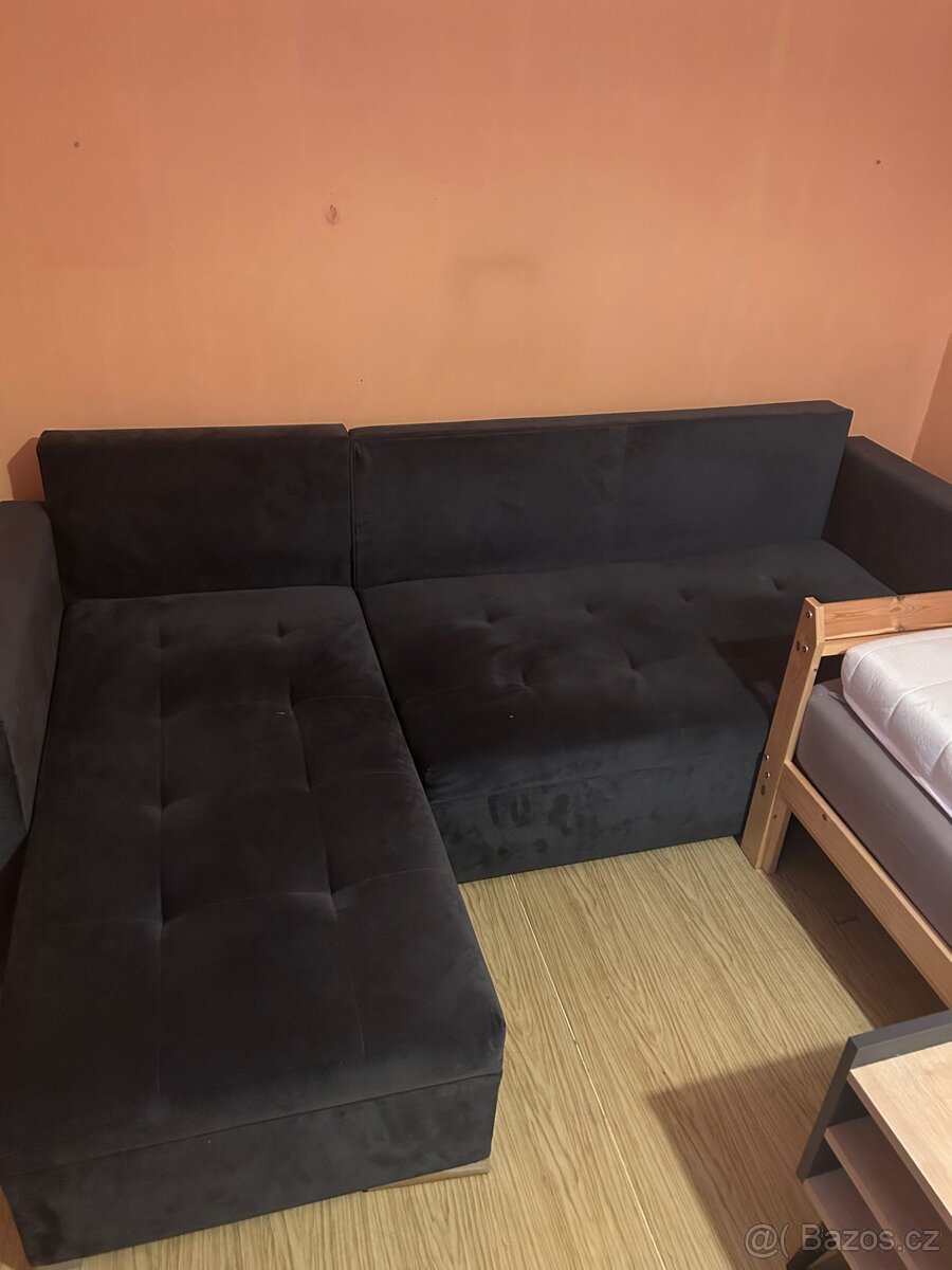 Rohová sedačka ALISTAIR L ČERNÁ MI17 - 5