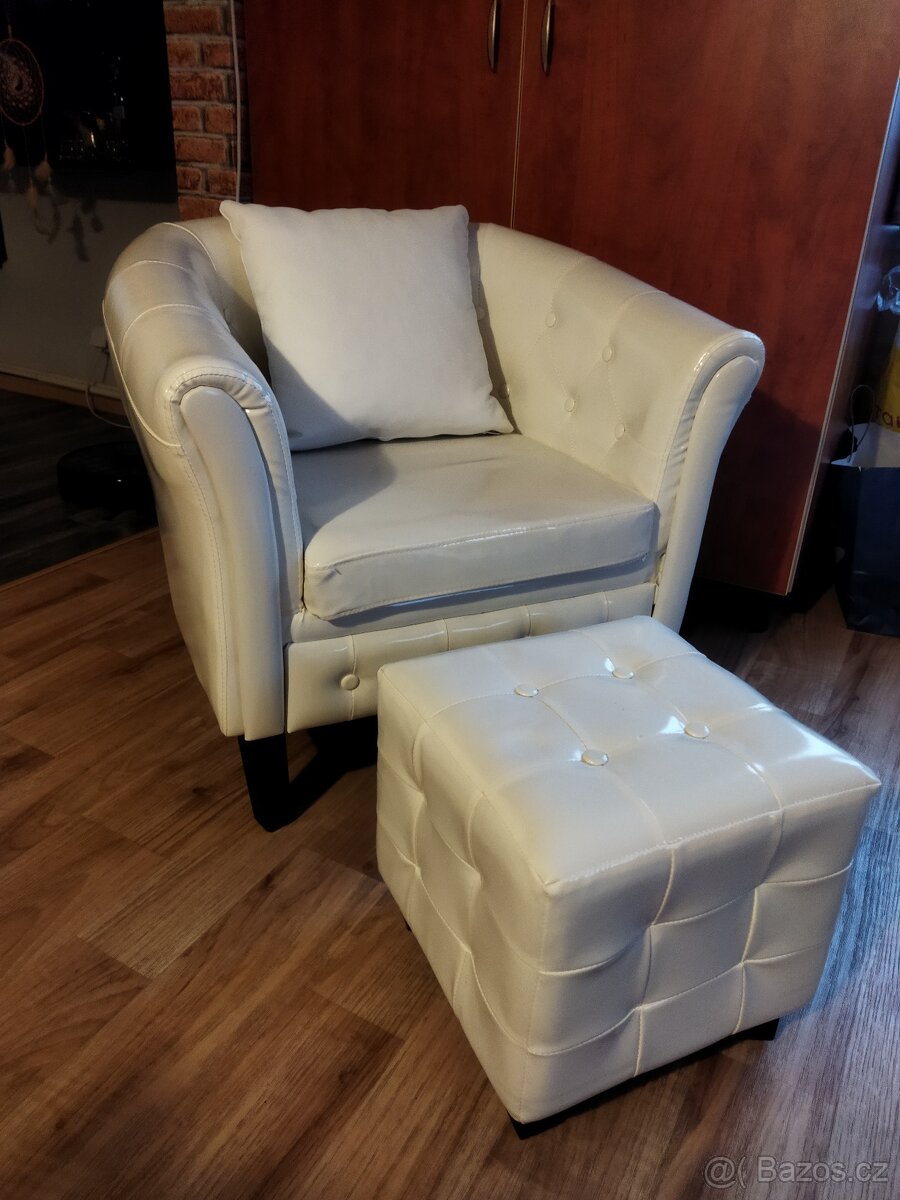 Křeslo s taburetkou - 5