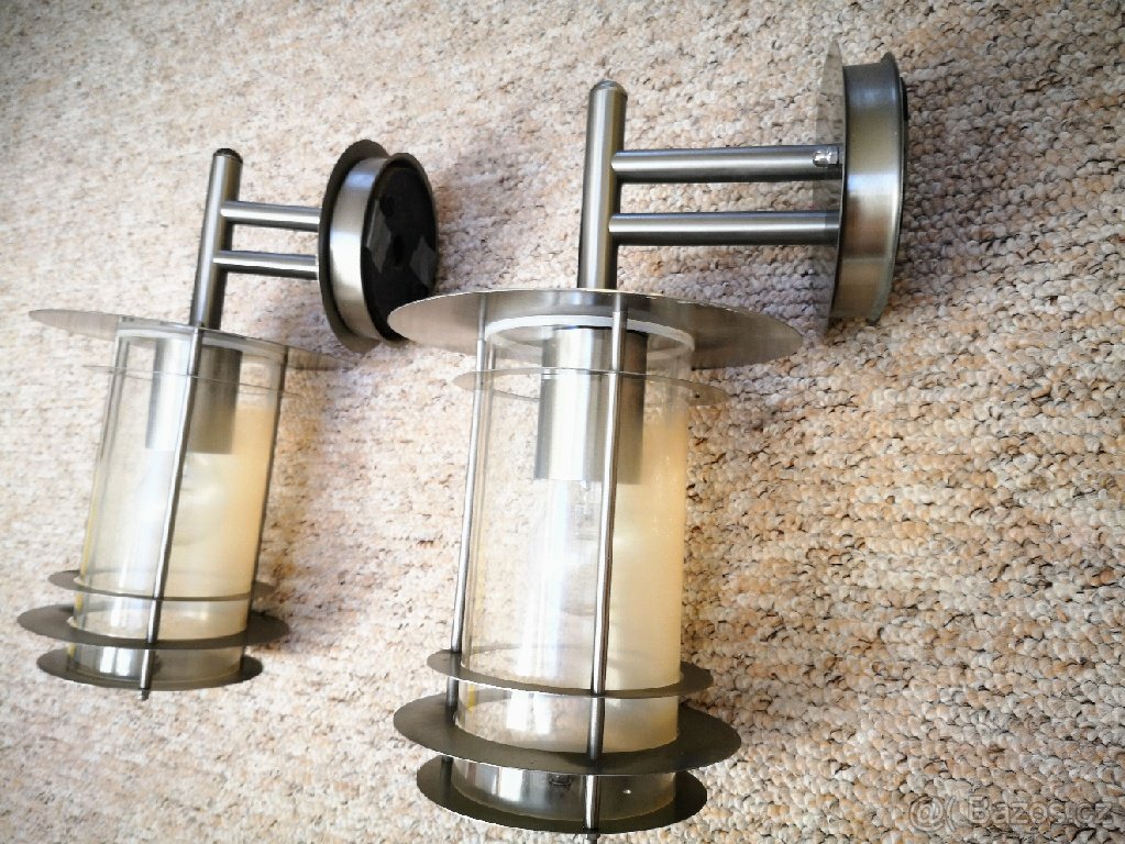 Dvě nerezová venkovní světla - 5