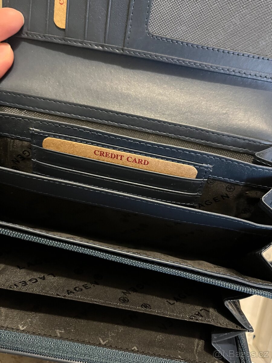 Dámská kožená peněženka Lagen Navy Blue - 5