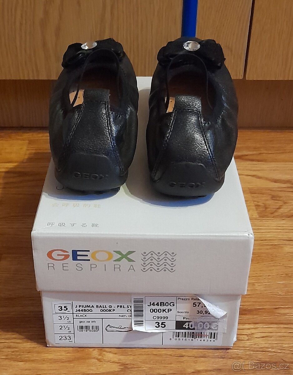 Nové dívčí kožené baleriny Geox respira v.35 - 5