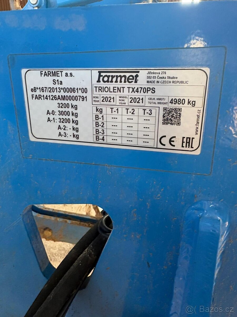 Prodám radličkový kypřič farmet triolent 470 - 5