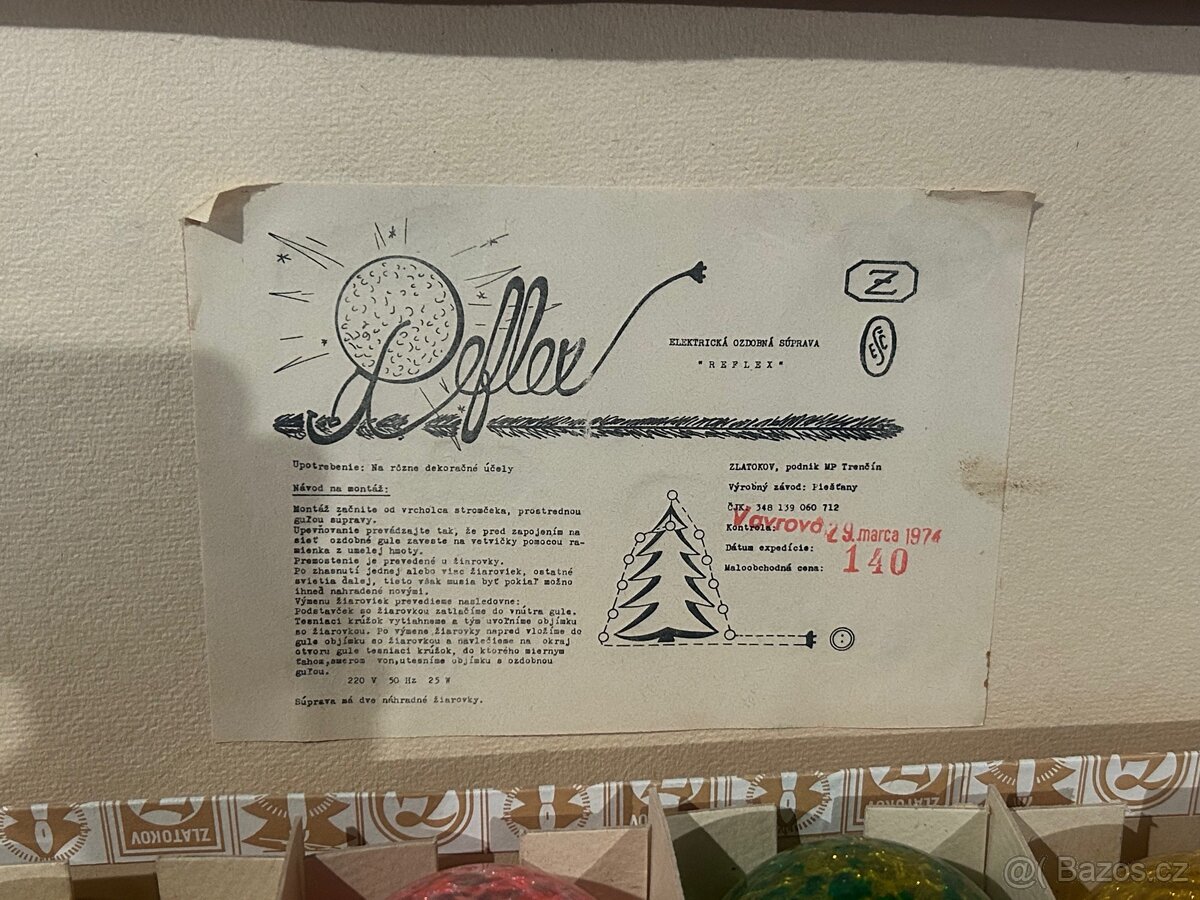 Retro vánoční osvětlení - REFLEX ZLATOKOV. 1974 - 5