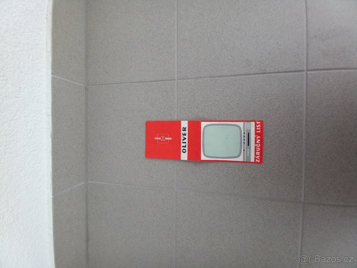 Televizor OLIVER záruční list z roku 1968 originál RETRO - 5
