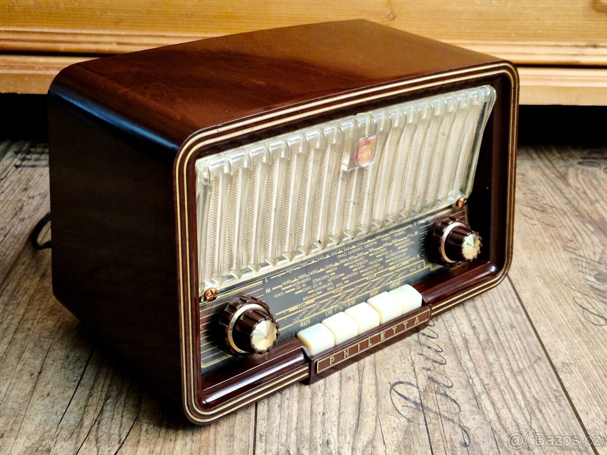 Staré rádio Philips Philetta B2D93U, 1959-60 - 5