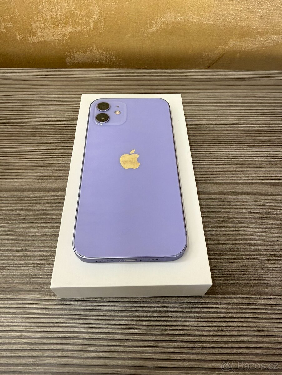 Apple iPhone 12 128GB fialová, TOP stav, baterie 100% - 5