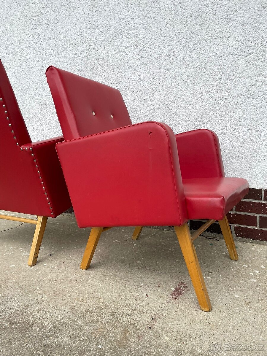 Retro koženková křesla - 5