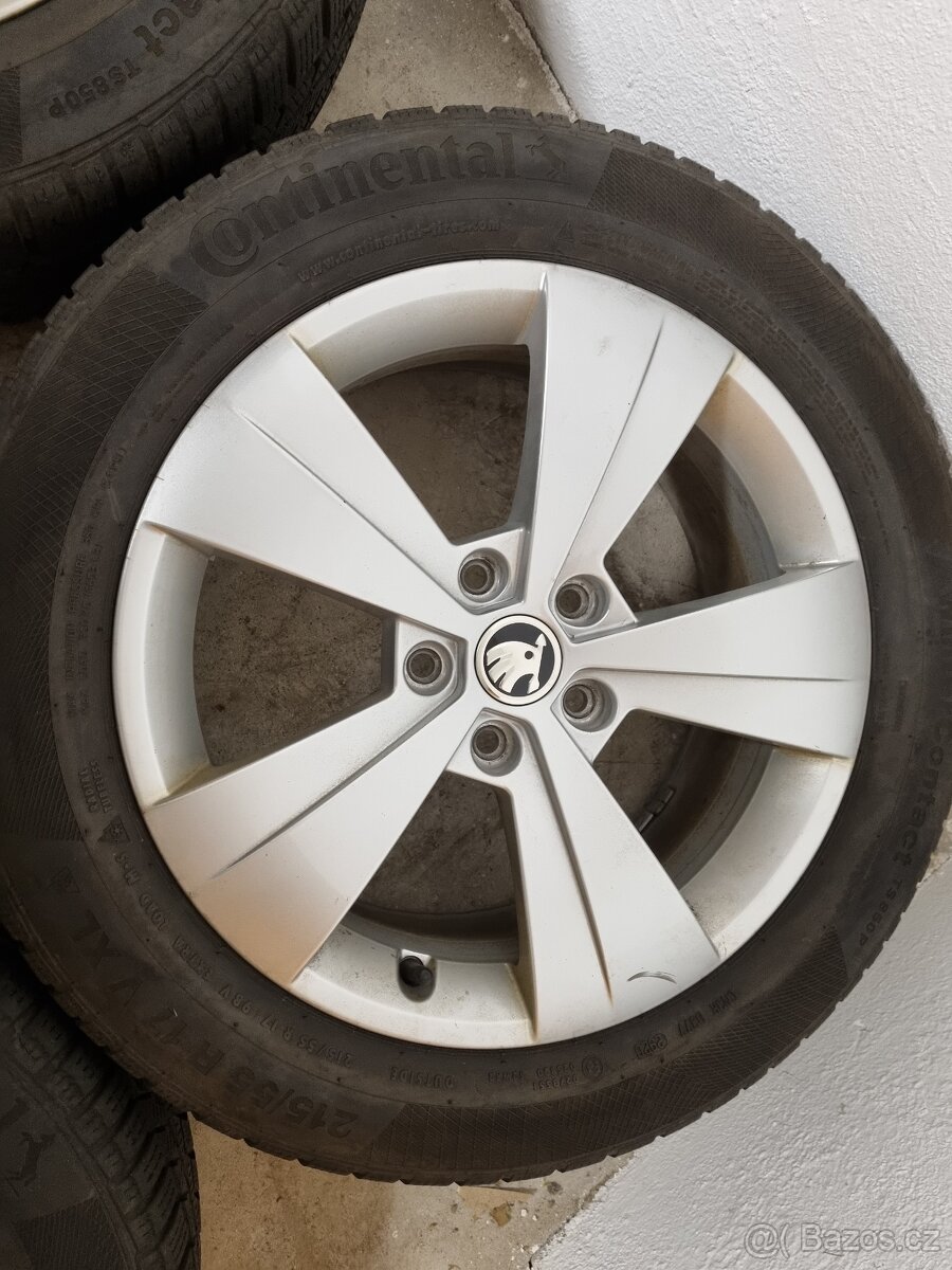 Zimní originílní Alu sada Superb 215/55 R17 - 5