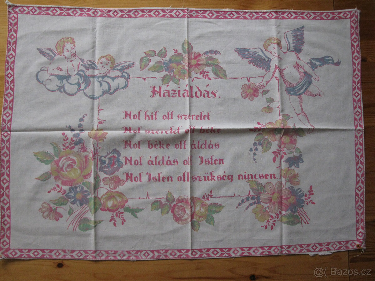 retro háčkované a lněné dečky - 5