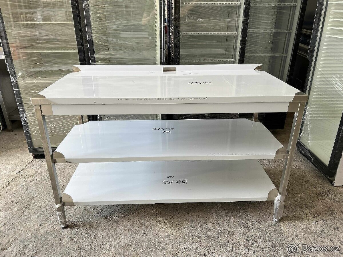 Přístěnné nerezové stoly 2 police RŮZNÉ ROZMĚRY - 5
