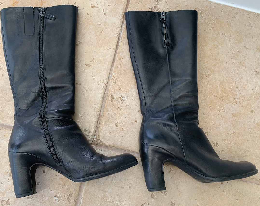 ČERNÉ DÁMSKÉ KOŽENÉ KOZAČKY značka ECCO - 5