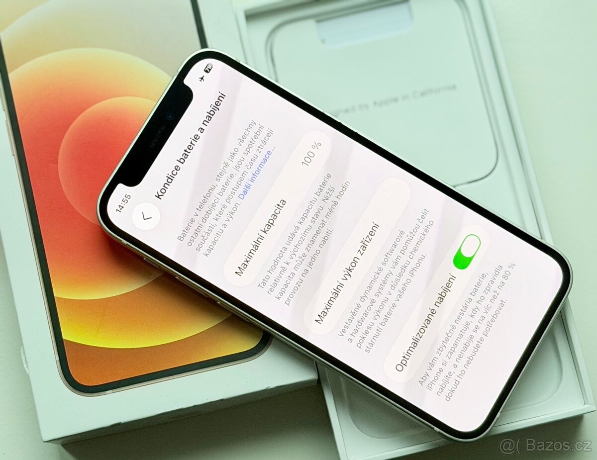 iPhone 12 Mini White BATERIE 100% TOP - 5