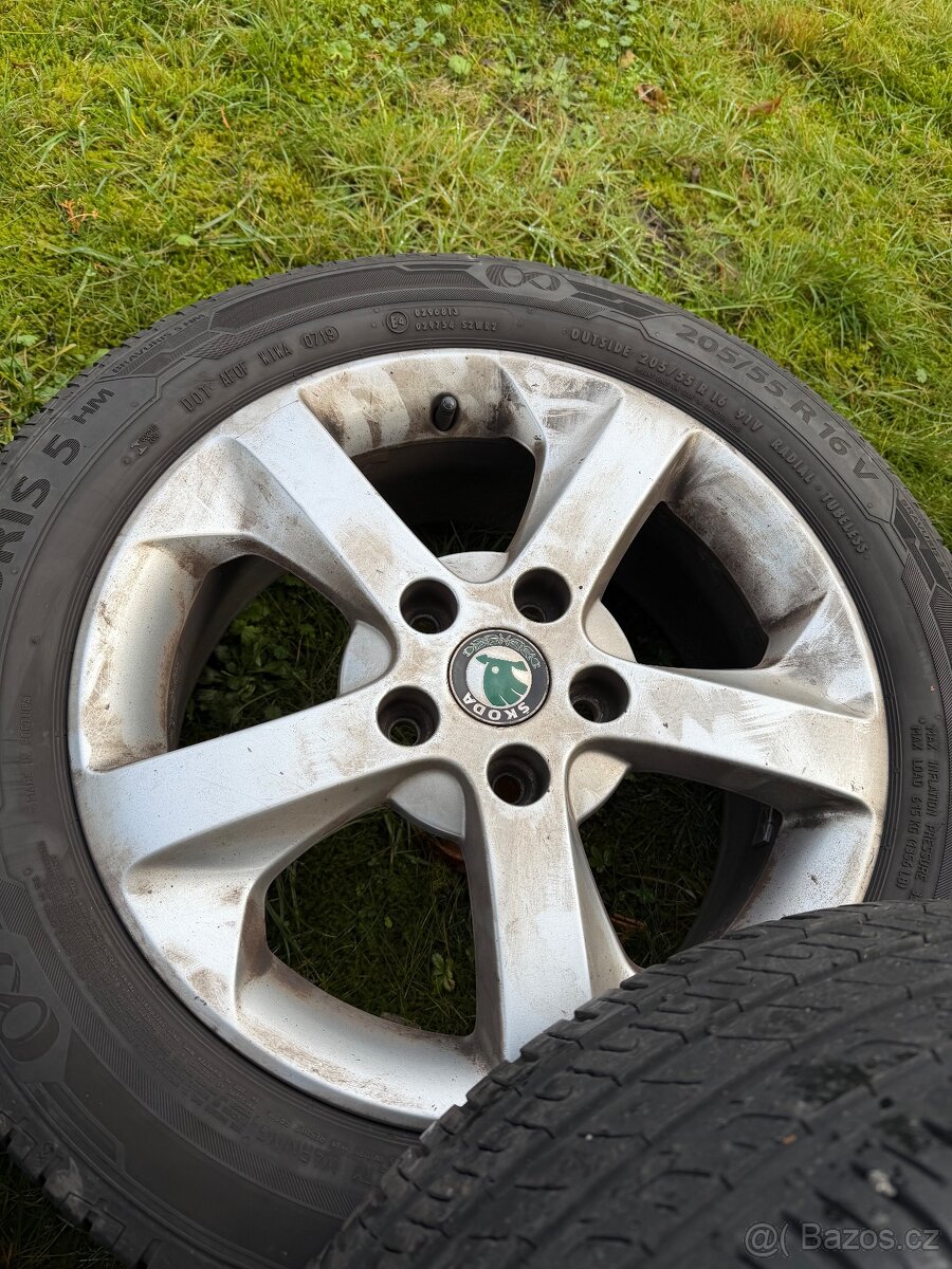 Originál letní alu kola Škoda 205/55R16 5x112 - 5