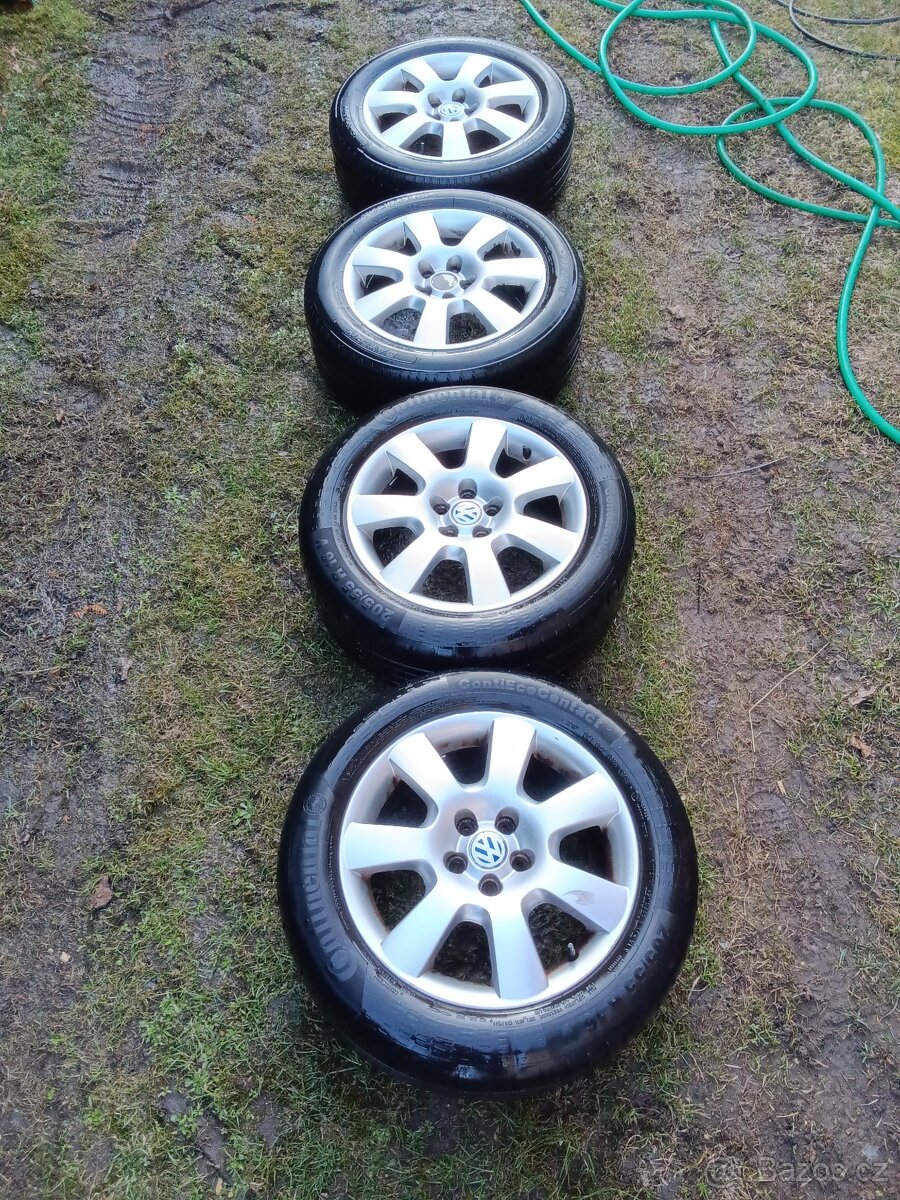 ALU disky 5x100r16 originál Volkswagen - 5
