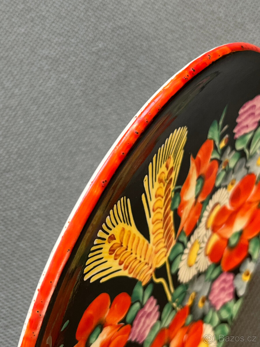 Kameninový závěsný talíř 19 cm, K. Kuneš Klenčí - 5