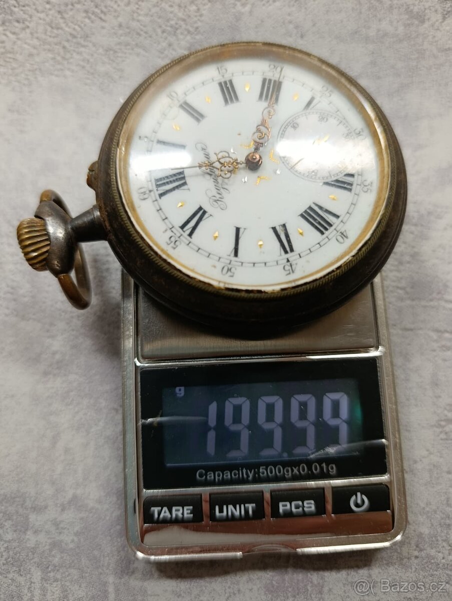 Pánské velmi staré kapesní hodinky REGULATEUR, 67mm, 200g - 5
