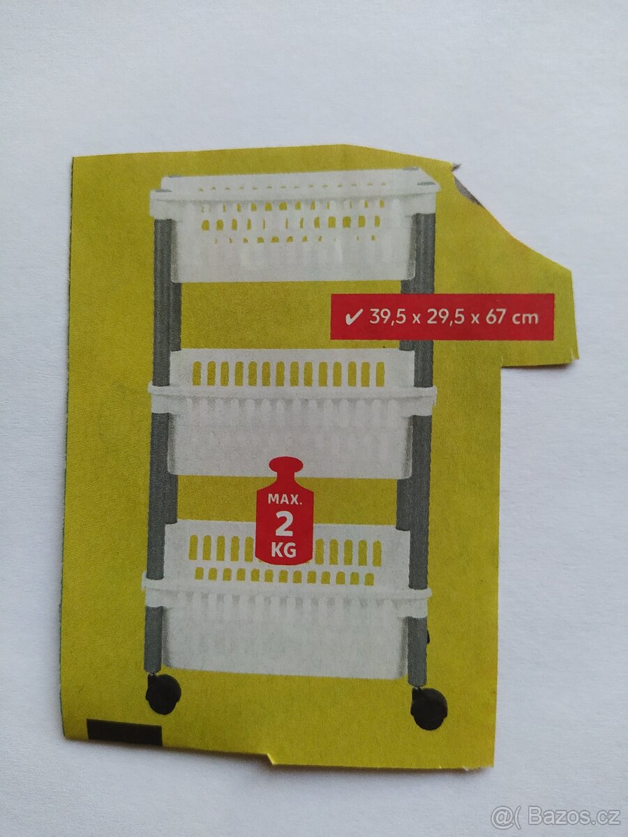 stojan - vozík 3patrový na kolečkách, stojan pod ván. strome - 5