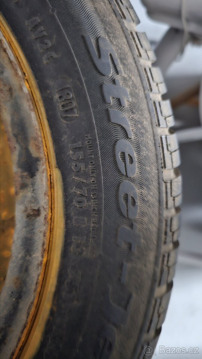 Prodám sadu 4 ks 155/70 R13 75T (ET43,5) - 5