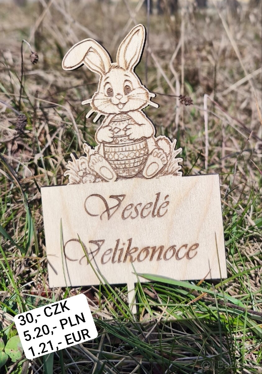 Velikonoční dekorace, zajíček - 5