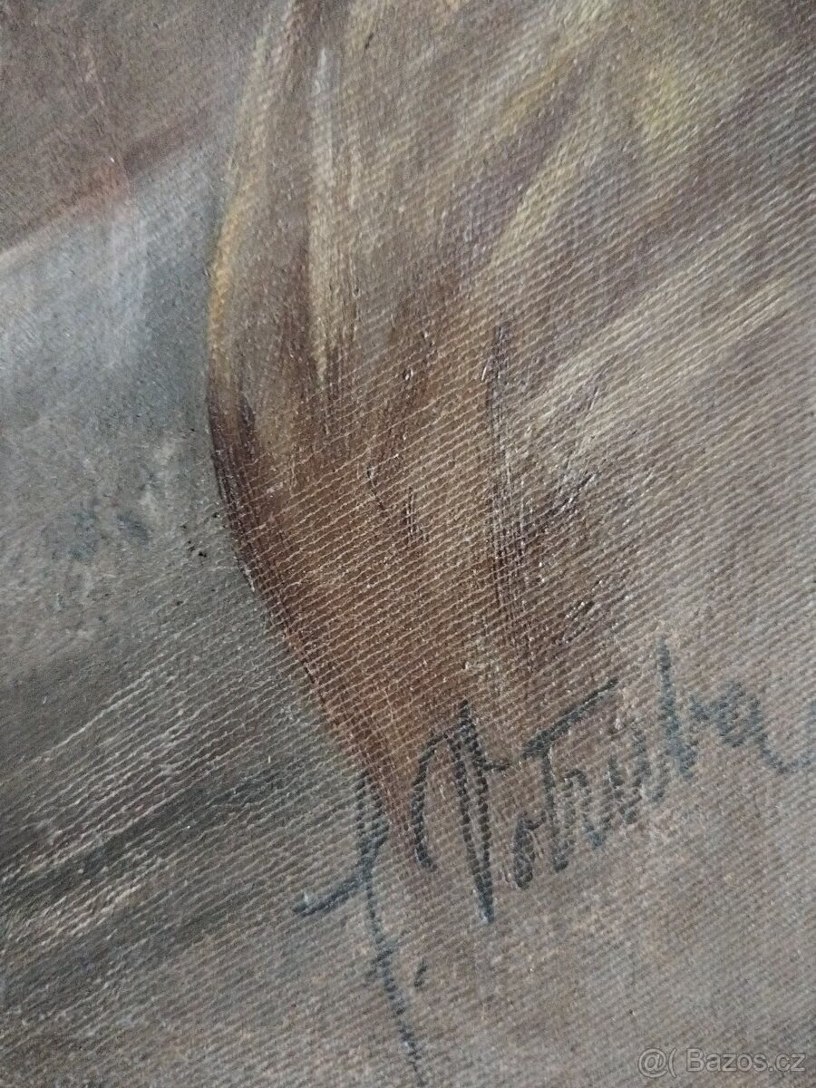 obraz CIGÁNKA IV. /dívka, portrét/, olej, František Votruba - 5