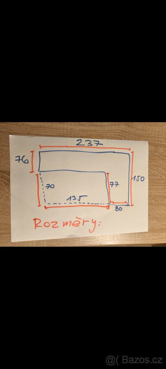 Kožená tmavě modrá sedačka - 5