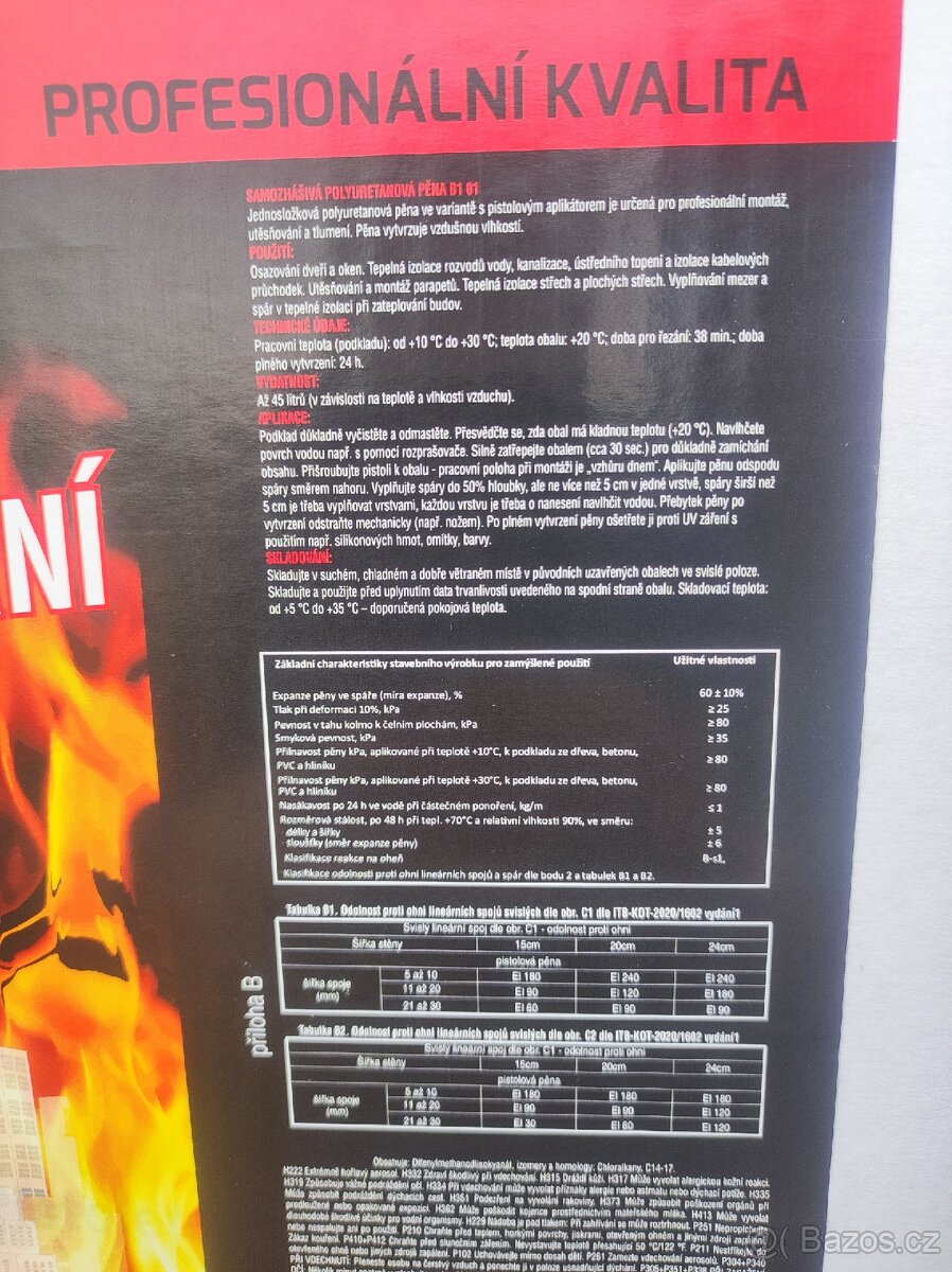 Protipožární pěna B1 750 ml - 5