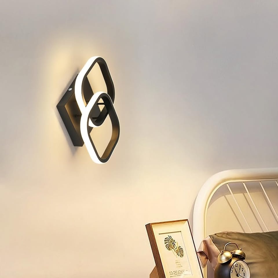 Moderní LED svítidlo - černé/bílé - čtverce - 5