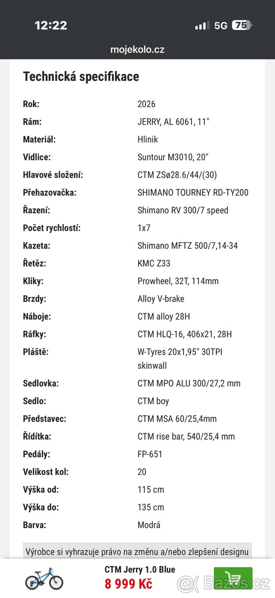 Dětské kolo CTM - 5