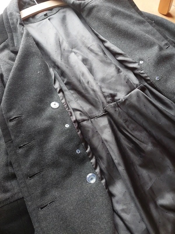 Zimní originální kabát s vysokým podílem vlny - 5