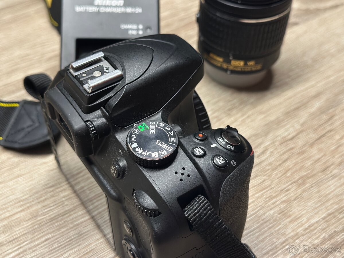 Digitální zrcadlovka Nikon D3300 + objektiv TOP STAV - 5