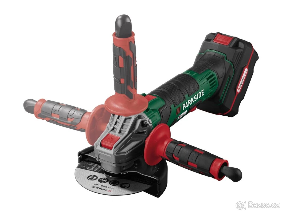Zcela nová Parkside úhlová bruska + 4 Ah baterie + nabíječka - 5
