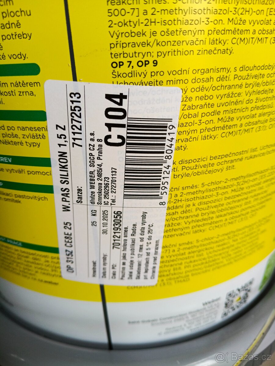 Silikonová fasadni omítka weber - 5