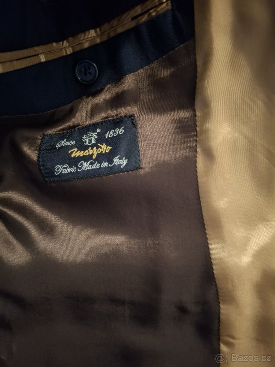 Oblek tmavě modrý - Sako 50 + kalhoty 46 - 5