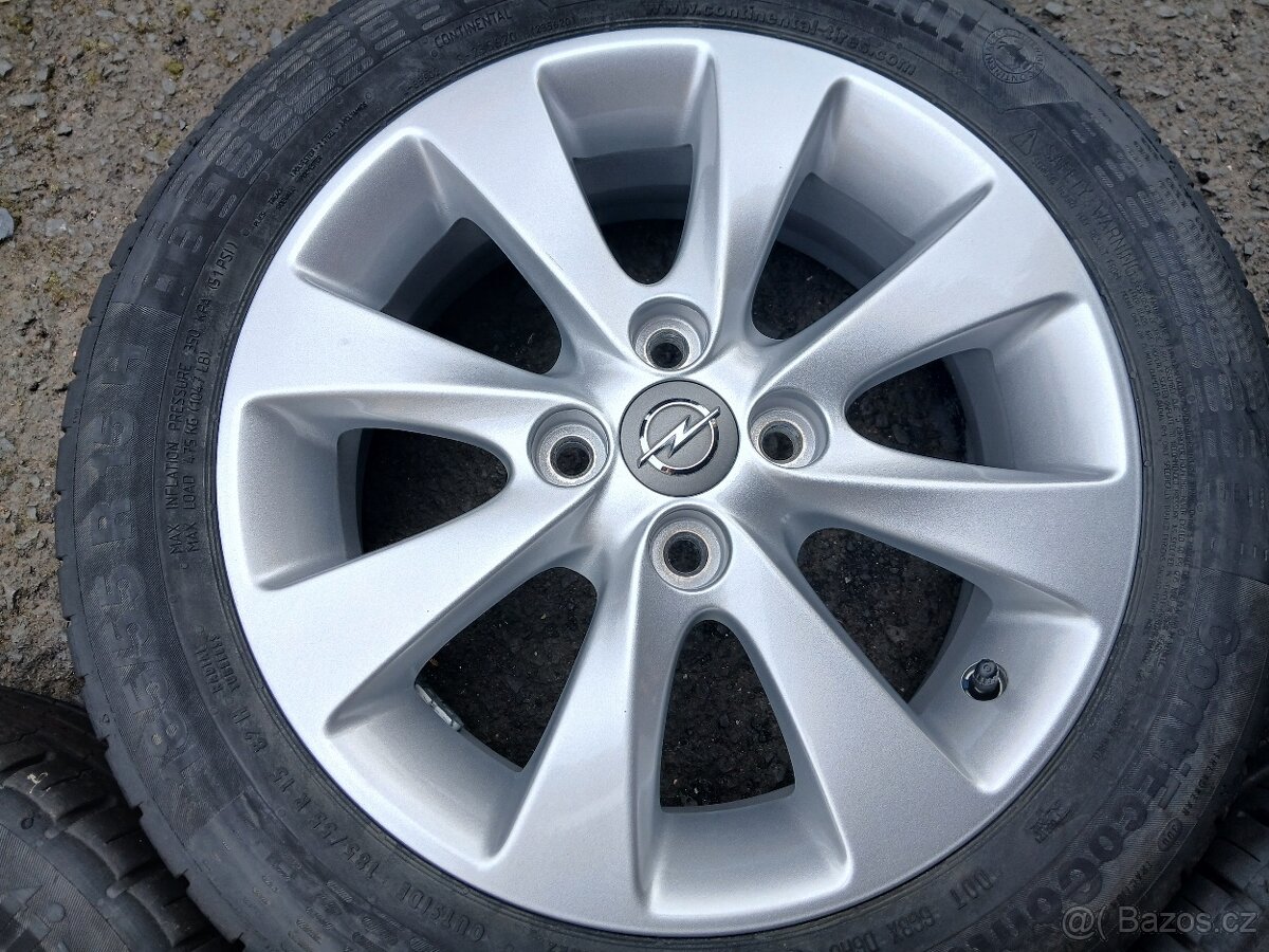 Prodám sadu Orig ALU kol Opel 185/55R15 letní - 5