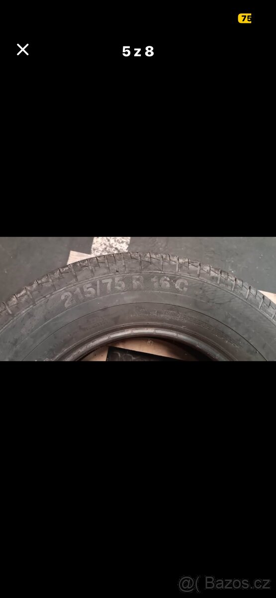 Prodám zanovni letní pneu 215 /75 r16c - 5