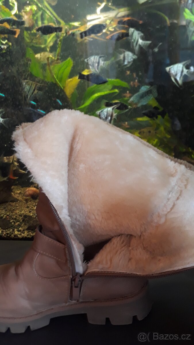 Dívčí teplé zimní kozačky vel.33 - 5