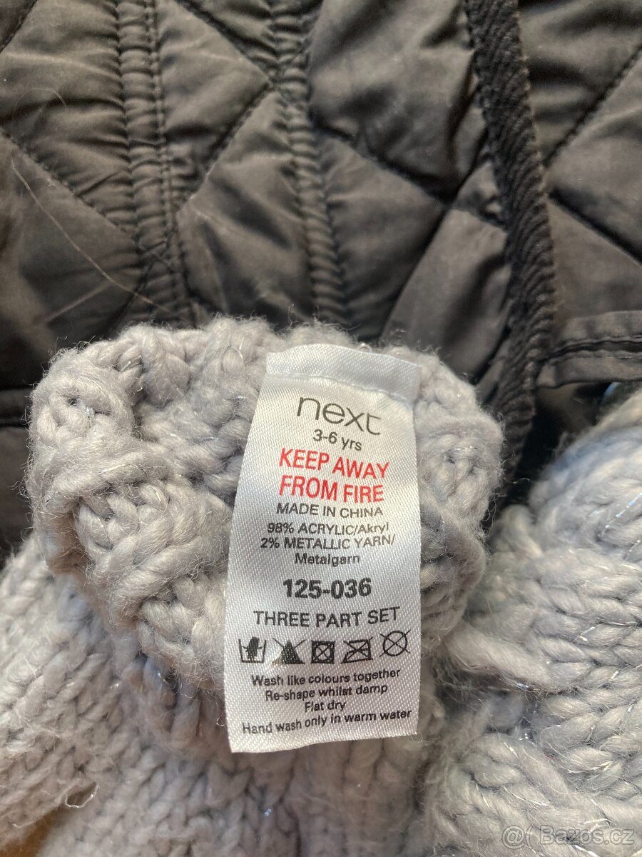 Dětská bunda černá NEXT, 140 cm - 5