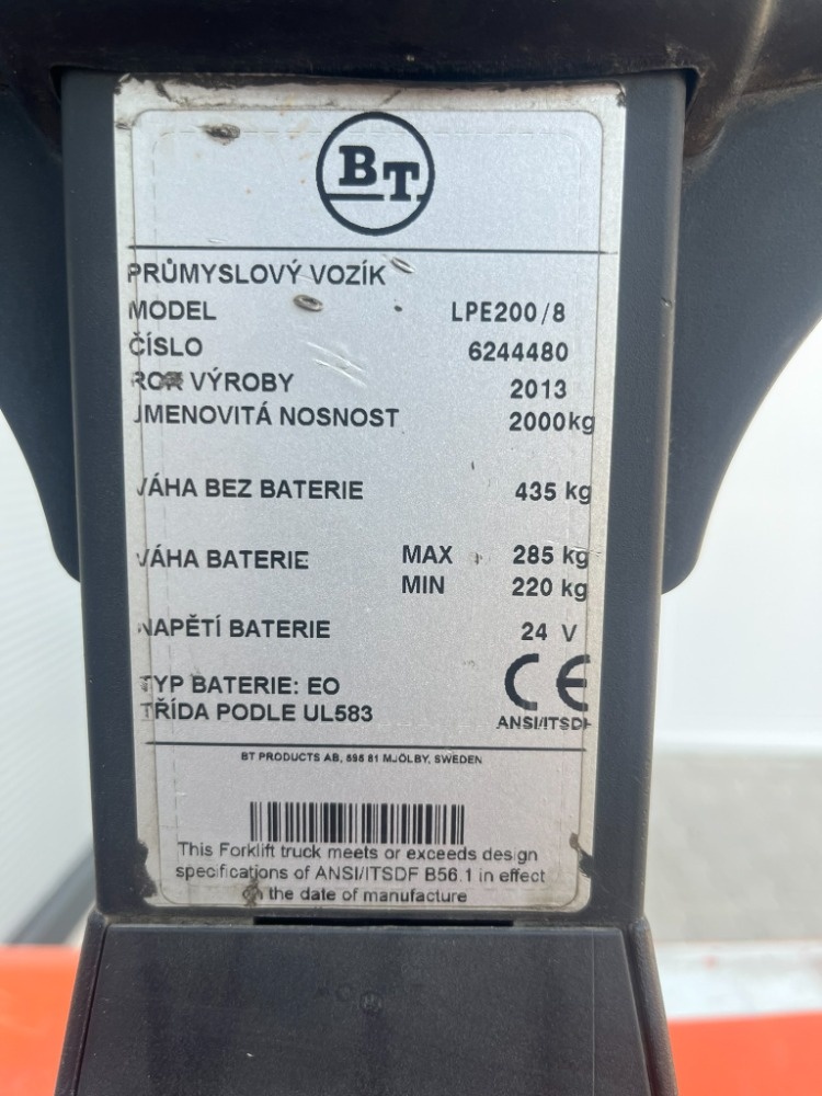 Elektrický paleták BT LPE 200/8 ručně vedený - 5